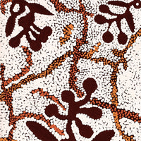 Aboriginal Artwork by Queenie Nungarrayi Stewart, Mukaki Jukurrpa (Wild Plum Dreaming), 122x30cm