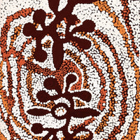 Aboriginal Artwork by Queenie Nungarrayi Stewart, Mukaki Jukurrpa (Wild Plum Dreaming), 91x46cm