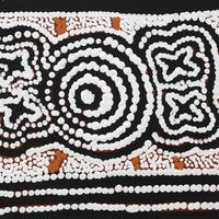 Aboriginal Artwork by Queenie Nungarrayi Stewart, Ngatijirri Jukurrpa (Budgerigar Dreaming), 30x30cm
