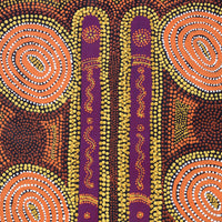 Aboriginal Artwork by Queenie Nungarrayi Stewart, Karnta Jukurrpa (Womens Dreaming), 76x46cm