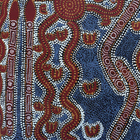 Aboriginal Artwork by Queenie Nungarrayi Stewart, Janganpa Jukurrpa (Brush-tail Possum Dreaming) - Mawurrji, 91x61cm
