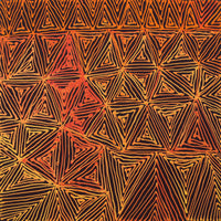 Aboriginal Artwork by Reanne Nampijinpa Brown, Ngapa Jukurrpa (Water Dreaming) - Mikanji, 30x30cm