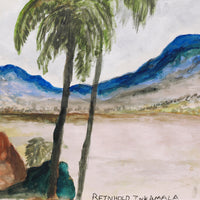Aboriginal Artwork by Reinhold Inkamala, Palm Valley, 54x35.5cm