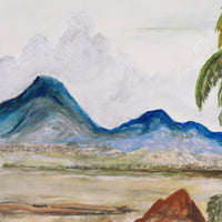 Aboriginal Artwork by Reinhold Inkamala, Palm Valley, 54x35.5cm