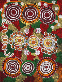 Aboriginal Artwork by Rahab Nungarrayi Spencer, Wardapi Jukurrpa (Goanna Dreaming) - Yarripilangu, 61x46cm
