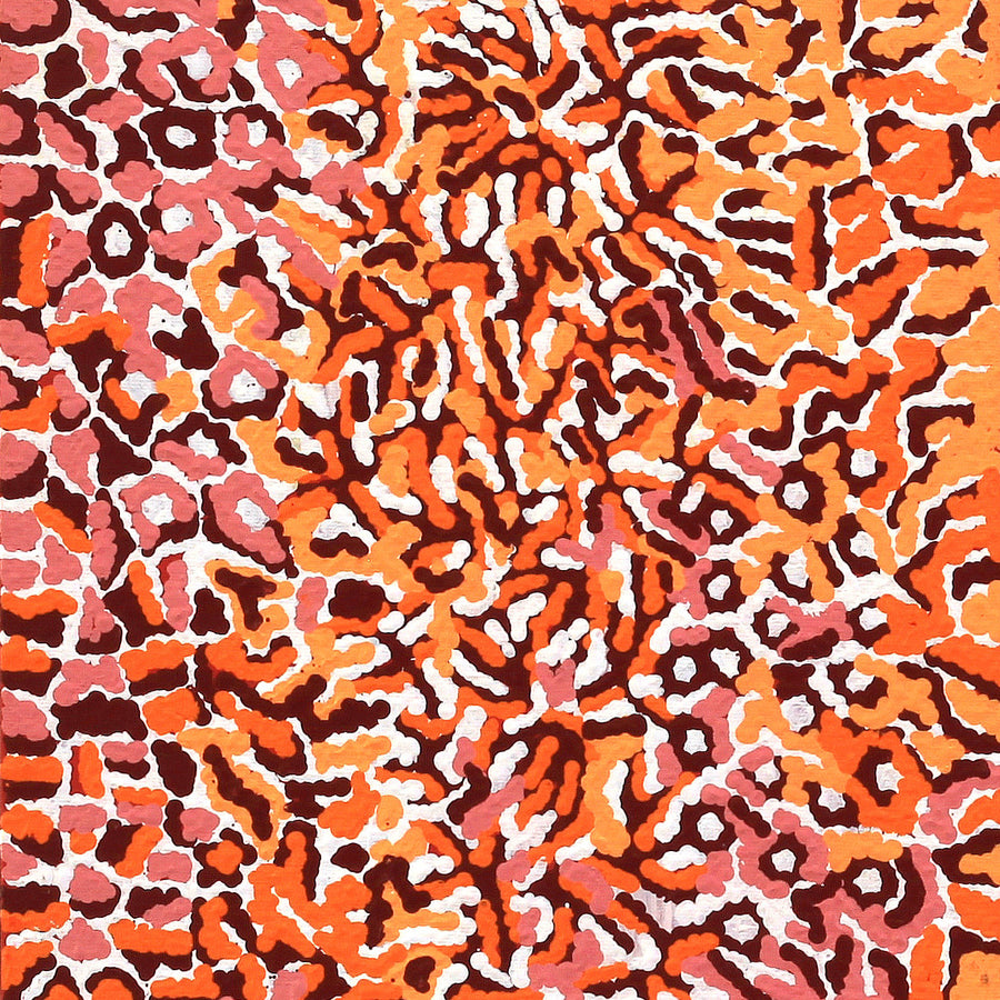 Aboriginal Artwork by Rahab Nungarrayi Spencer, Wardapi Jukurrpa (Goanna Dreaming), 30x30cm