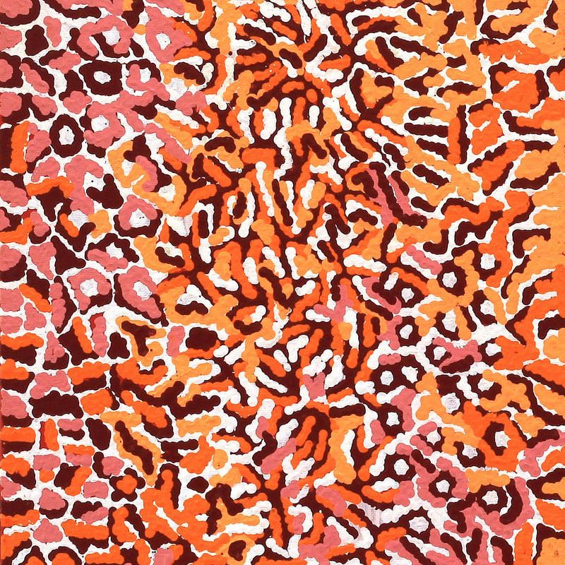 Aboriginal Artwork by Rahab Nungarrayi Spencer, Wardapi Jukurrpa (Goanna Dreaming), 30x30cm