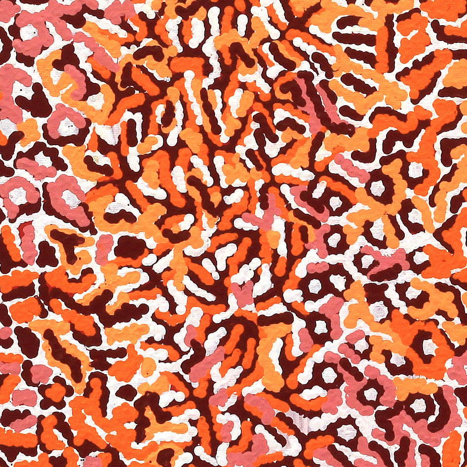 Aboriginal Artwork by Rahab Nungarrayi Spencer, Wardapi Jukurrpa (Goanna Dreaming), 30x30cm