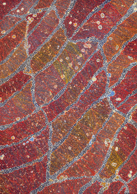 Aboriginal Artwork by Reanne Nampijinpa Brown, Ngapa Jukurrpa (Water Dreaming) - Mikanji, 107x76cm
