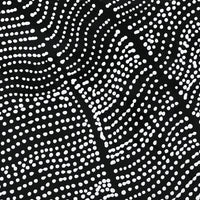 Aboriginal Artwork by Reanne Nampijinpa Brown, Ngapa Jukurrpa (Water Dreaming) - Mikanji, 30x30cm