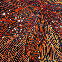 Aboriginal Artwork by Reanne Nampijinpa Brown, Ngapa Jukurrpa (Water Dreaming) - Mikanji, 30x30cm