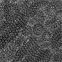 Aboriginal Artwork by Reanne Nampijinpa Brown, Ngapa Jukurrpa (Water Dreaming) - Mikanji, 30x30cm