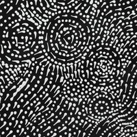 Aboriginal Artwork by Reanne Nampijinpa Brown, Ngapa Jukurrpa (Water Dreaming) - Mikanji, 30x30cm