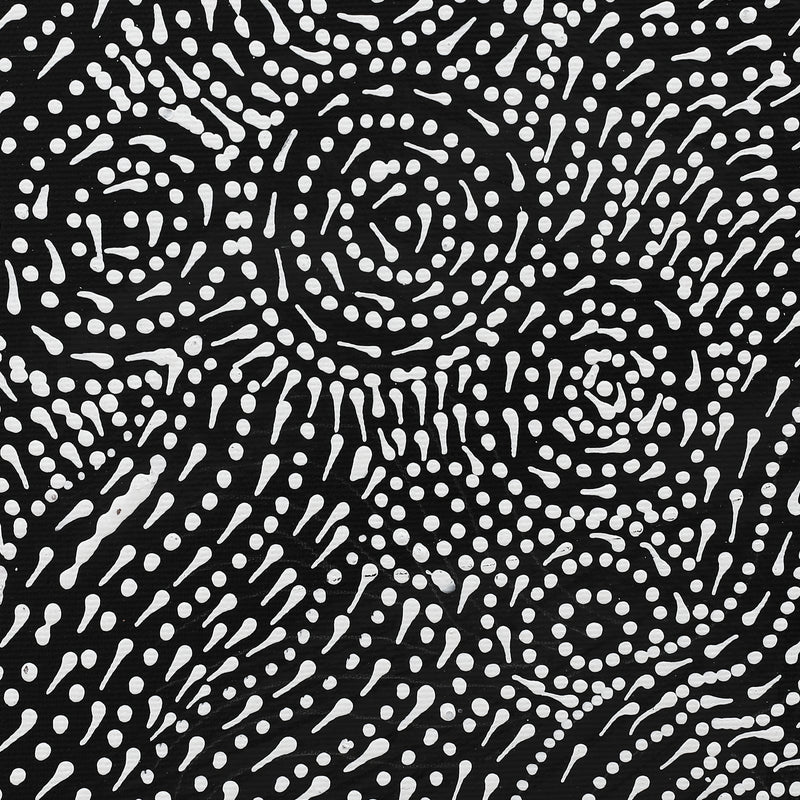 Aboriginal Artwork by Reanne Nampijinpa Brown, Ngapa Jukurrpa (Water Dreaming) - Mikanji, 30x30cm