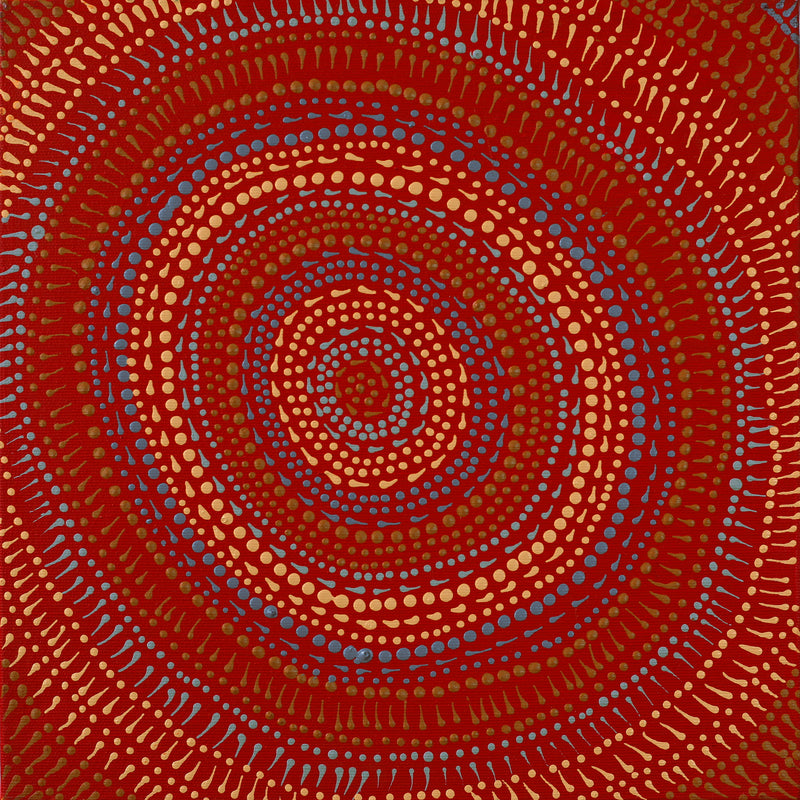 Aboriginal Artwork by Reanne Nampijinpa Brown, Lappi Lappi Jukurrpa, 30x30cm