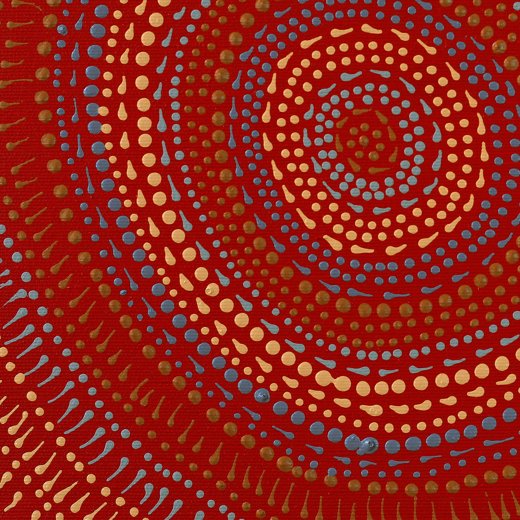 Aboriginal Artwork by Reanne Nampijinpa Brown, Lappi Lappi Jukurrpa, 30x30cm