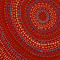 Aboriginal Artwork by Reanne Nampijinpa Brown, Lappi Lappi Jukurrpa, 30x30cm