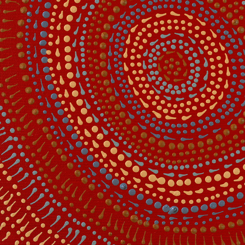Aboriginal Artwork by Reanne Nampijinpa Brown, Lappi Lappi Jukurrpa, 30x30cm