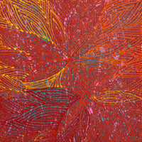 Aboriginal Artwork by Reanne Nampijinpa Brown, Ngapa Jukurrpa (Water Dreaming) - Mikanji, 30x30cm