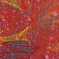 Aboriginal Artwork by Reanne Nampijinpa Brown, Ngapa Jukurrpa (Water Dreaming) - Mikanji, 30x30cm