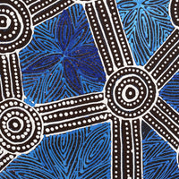 Aboriginal Artwork by Reanne Nampijinpa Brown, Ngapa Jukurrpa (Water Dreaming) - Mikanji, 50x40cm