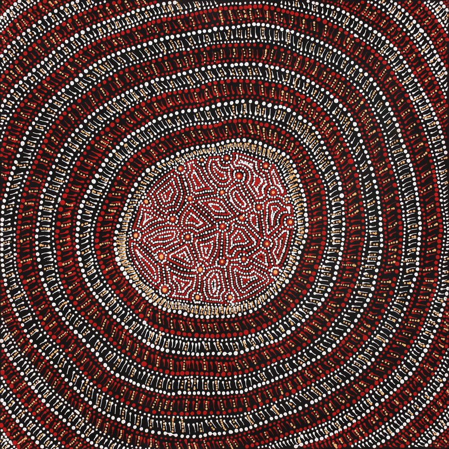 Aboriginal Artwork by Reanne Nampijinpa Brown, Lappi Lappi Jukurrpa, 61x61cm