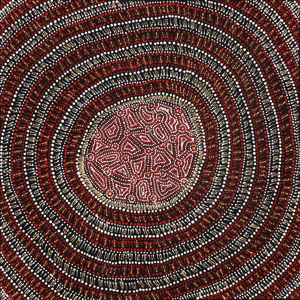 Aboriginal Art by Reanne Nampijinpa Brown, Lappi Lappi Jukurrpa, 61x61cm - ART ARK®