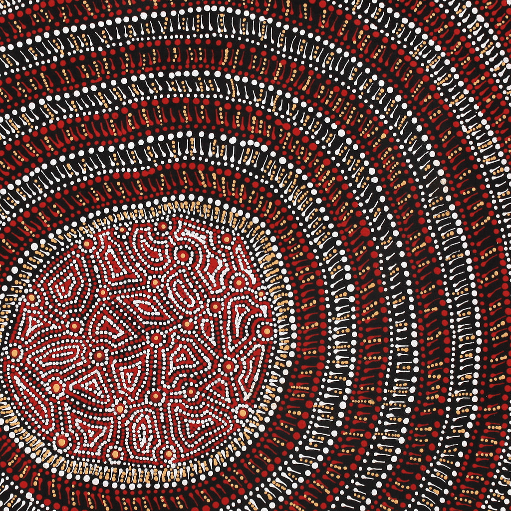 Aboriginal Artwork by Reanne Nampijinpa Brown, Lappi Lappi Jukurrpa, 61x61cm