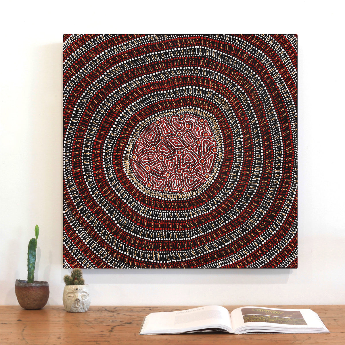 Aboriginal Art by Reanne Nampijinpa Brown, Lappi Lappi Jukurrpa, 61x61cm - ART ARK®