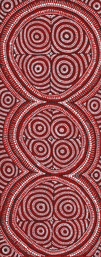 Aboriginal Artwork by Reanne Nampijinpa Brown, Lappi Lappi Jukurrpa, 76x30cm