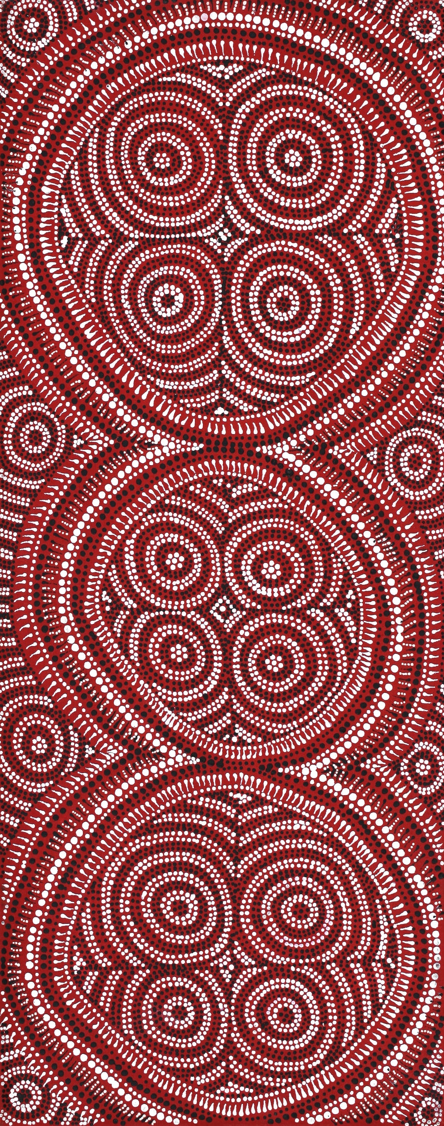 Aboriginal Artwork by Reanne Nampijinpa Brown, Lappi Lappi Jukurrpa, 76x30cm