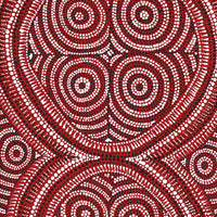Aboriginal Artwork by Reanne Nampijinpa Brown, Lappi Lappi Jukurrpa, 76x30cm