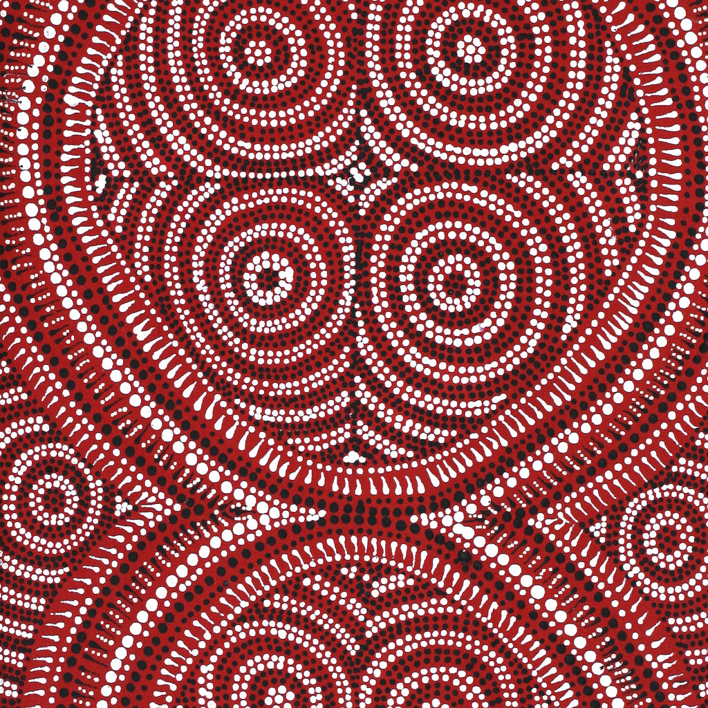 Aboriginal Artwork by Reanne Nampijinpa Brown, Lappi Lappi Jukurrpa, 76x30cm - ART ARK®