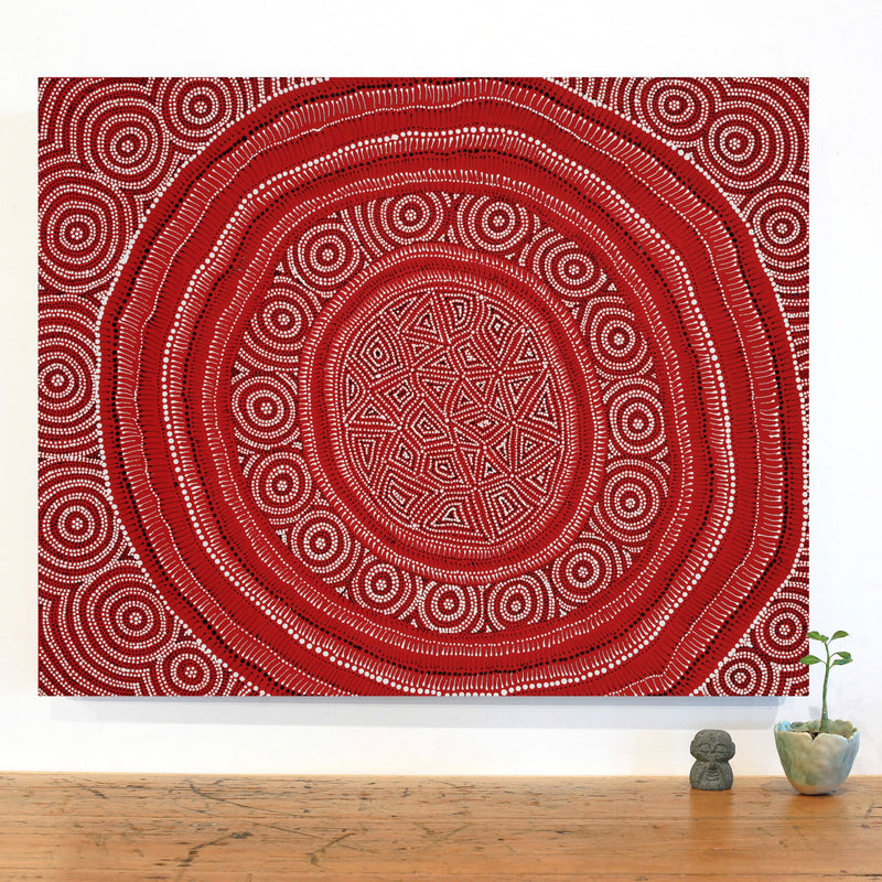 Aboriginal Artwork by Reanne Nampijinpa Brown, appi Lappi Jukurrpa (Lappi Lappi Dreaming), 76x61cm