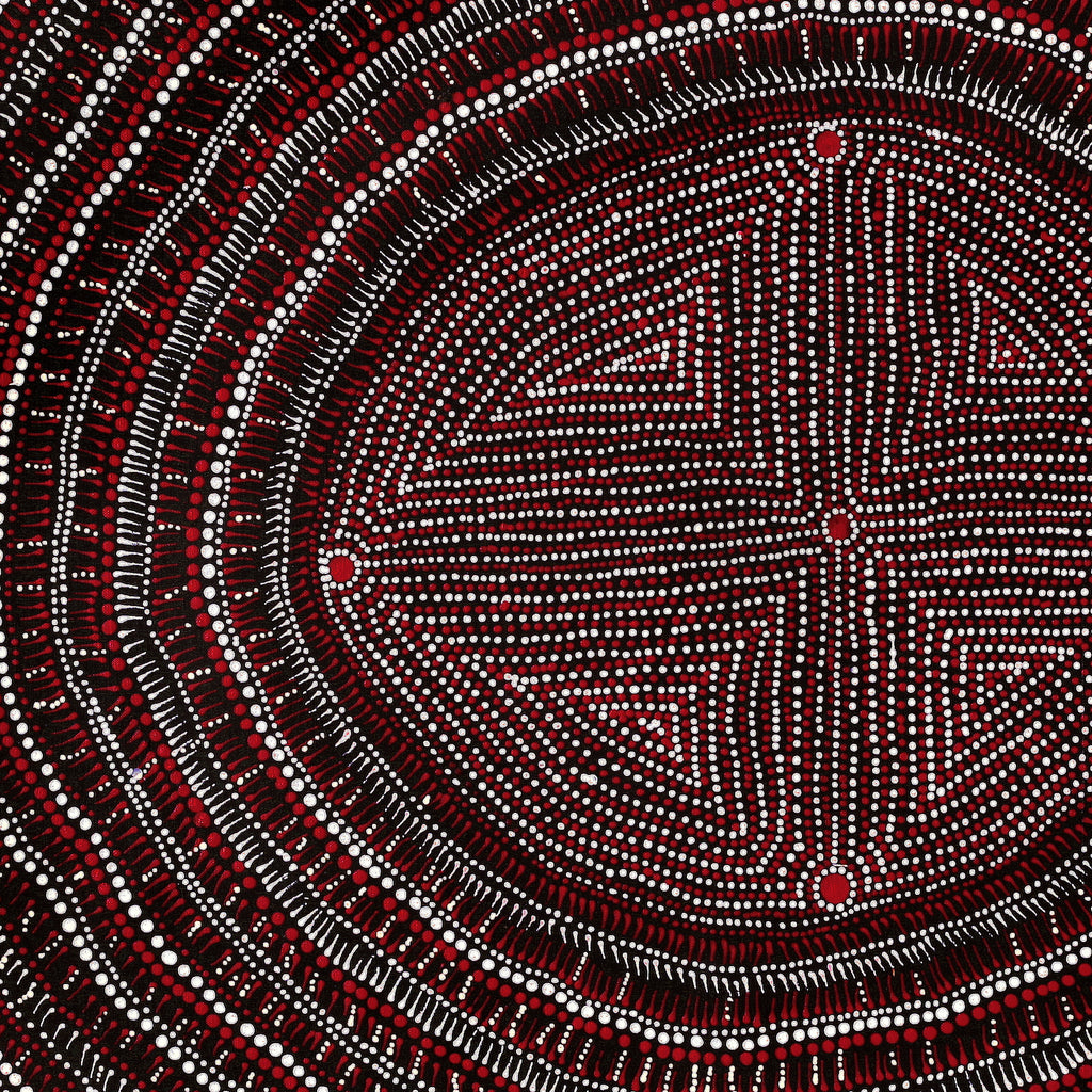 Aboriginal Artwork by Reanne Nampijinpa Brown, Lappi Lappi Jukurrpa, 76x76cm