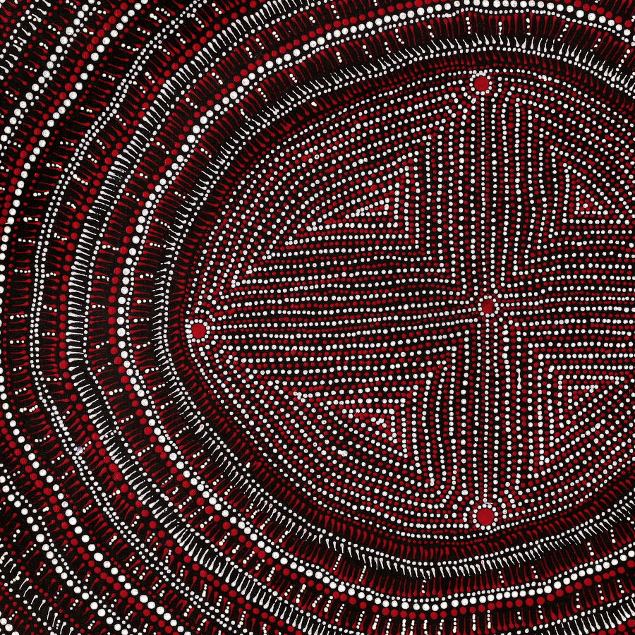Aboriginal Artwork by Reanne Nampijinpa Brown, Lappi Lappi Jukurrpa, 76x76cm