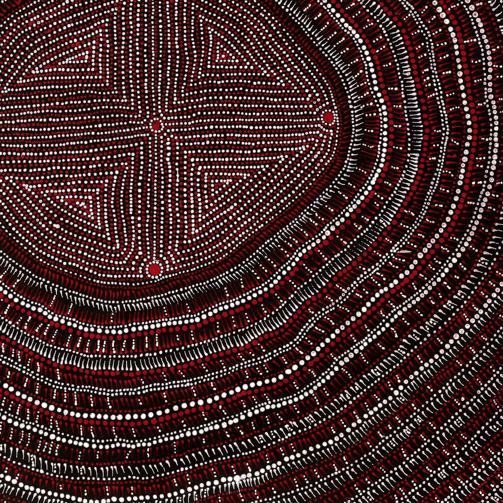 Aboriginal Artwork by Reanne Nampijinpa Brown, Lappi Lappi Jukurrpa, 76x76cm