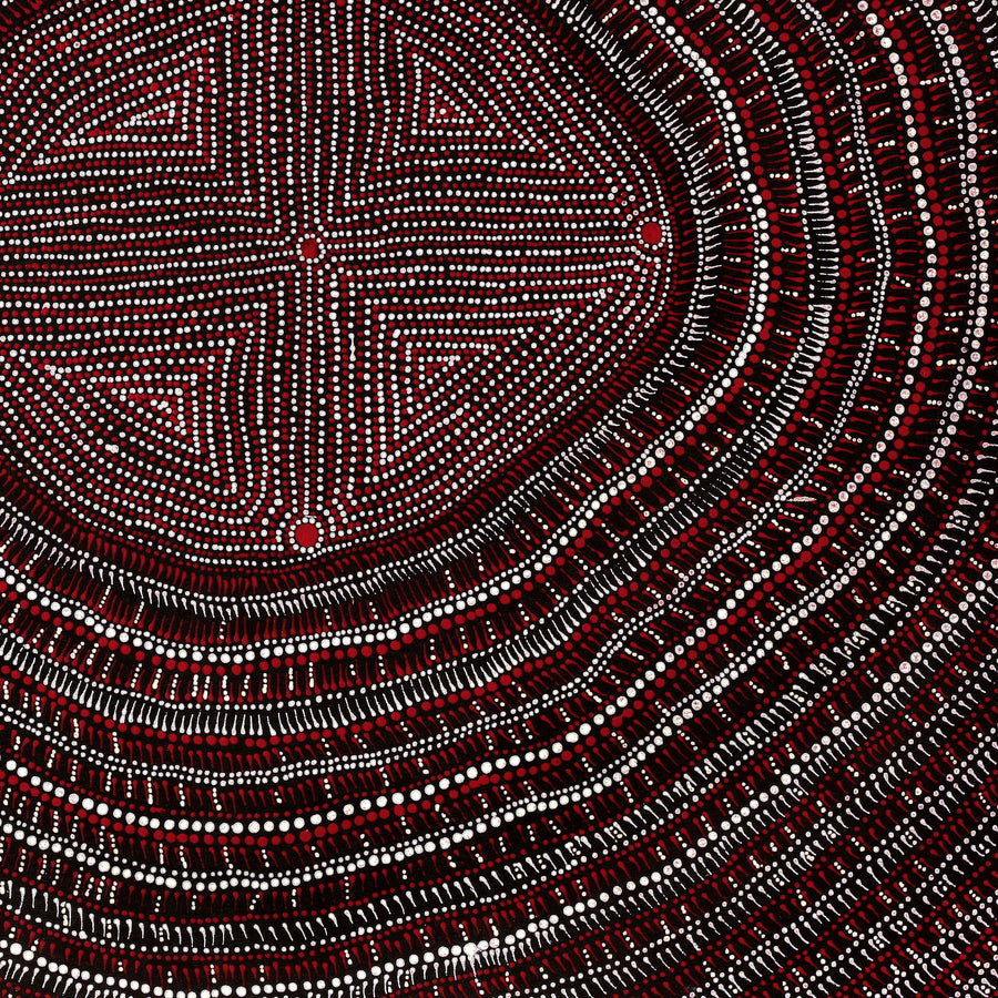 Aboriginal Artwork by Reanne Nampijinpa Brown, Lappi Lappi Jukurrpa, 76x76cm