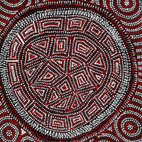 Aboriginal Artwork by Reanne Nampijinpa Brown, Lappi Lappi Jukurrpa, 91x30cm