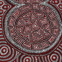 Aboriginal Artwork by Reanne Nampijinpa Brown, Lappi Lappi Jukurrpa, 91x30cm