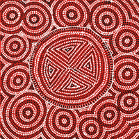 Aboriginal Artwork by Reanne Nampijinpa Brown, Lappi Lappi Jukurrpa, 30x30cm