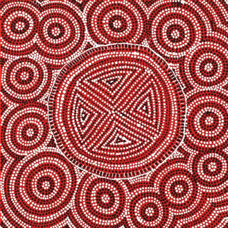 Aboriginal Artwork by Reanne Nampijinpa Brown, Lappi Lappi Jukurrpa, 30x30cm