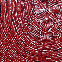 Aboriginal Artwork by Reanne Nampijinpa Brown, Ngapa Jukurrpa (Water Dreaming) - Mikanji, 61x61cm