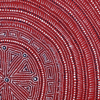 Aboriginal Artwork by Reanne Nampijinpa Brown, Ngapa Jukurrpa (Water Dreaming) - Mikanji, 61x61cm