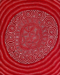 Aboriginal Artwork by Reanne Nampijinpa Brown, Ngapa Jukurrpa (Water Dreaming) - Mikanji, 76x61cm