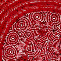 Aboriginal Artwork by Reanne Nampijinpa Brown, Ngapa Jukurrpa (Water Dreaming) - Mikanji, 76x61cm