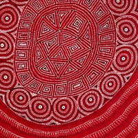 Aboriginal Artwork by Reanne Nampijinpa Brown, Ngapa Jukurrpa (Water Dreaming) - Mikanji, 76x61cm
