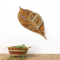 Aboriginal Artwork by Rebecca Wurrkidj (Njimimjuma), Dry Season Leaf, 74x33cm