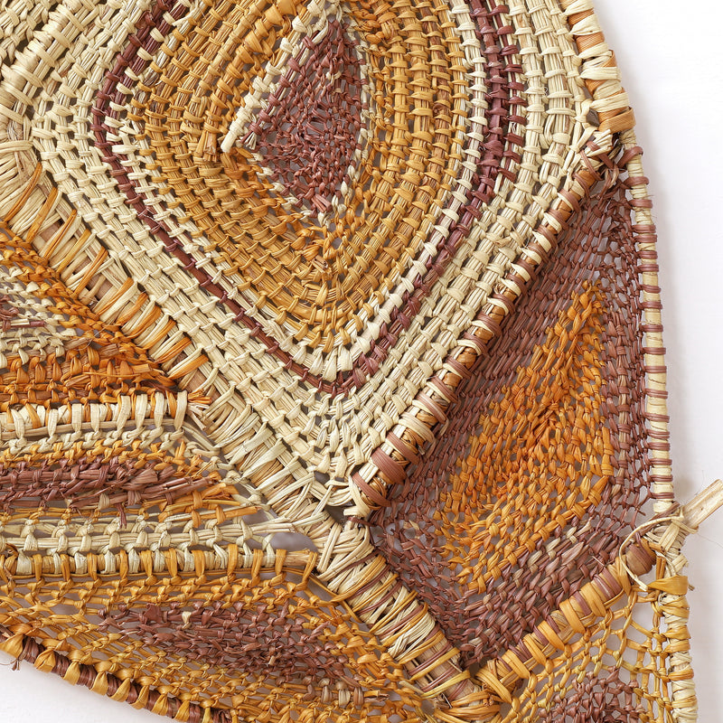 Aboriginal Artwork by Rebecca Wurrkidj (Njimimjuma), Dry Season Leaf, 74x33cm