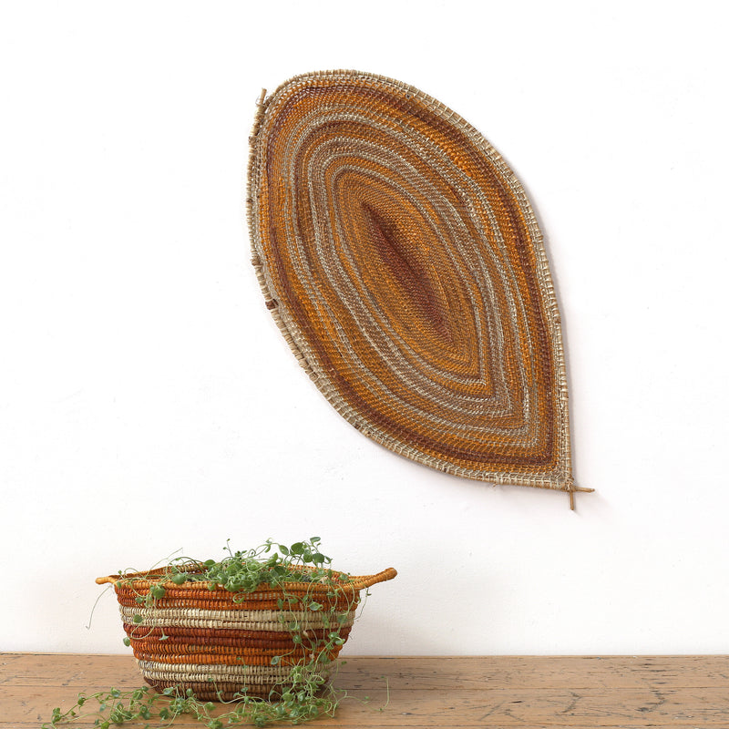 Aboriginal Artwork by Rebecca Wurrkidj (Njimimjuma), Waterhole at Barlparnarra, 74x40cm